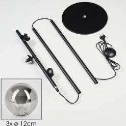 hofstein Lampadaire Remaisnil Noir, 3 lumières