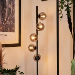 hofstein Lampadaire Remaisnil Noir, 5 lumières