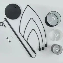 Lampes En Tissu-hofstein Lampadaire Renfrew Noir, 3 lumières