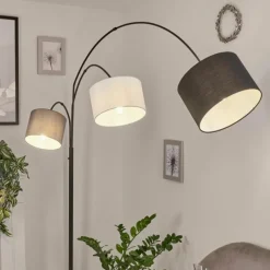 Lampes En Tissu-hofstein Lampadaire Renfrew Noir, 3 lumières