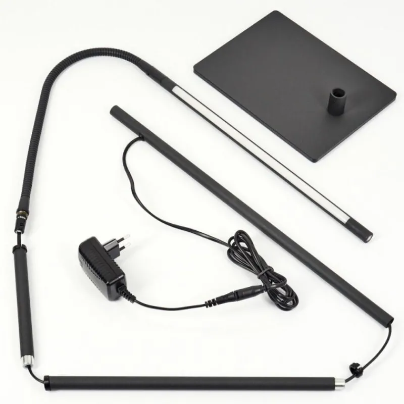 hofstein Lampadaire Reuland LED Noir, 1 lumière