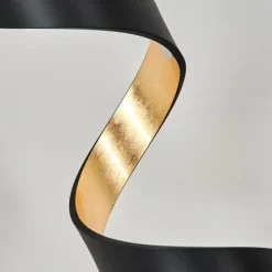 Lampes Art Déco-hofstein Lampadaire Rezat LED Noir doré, 1 lumière