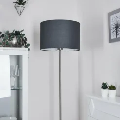 Lampes En Tissu-hofstein Lampadaire Rinkens Nickel mat, 1 lumière