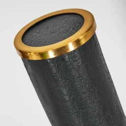 Lampes En Bois-hofstein Lampadaire Rodeche LED Laiton, Noir, 1 lumière