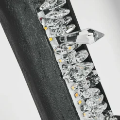 Lampes En Bois-hofstein Lampadaire Rodeche LED Laiton, Noir, 1 lumière