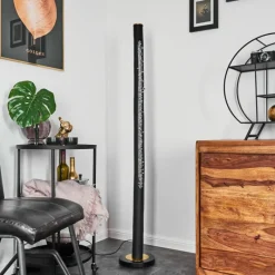 Lampes En Bois-hofstein Lampadaire Rodeche LED Laiton, Noir, 1 lumière