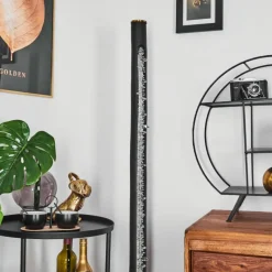 Lampes En Bois-hofstein Lampadaire Rodeche LED Laiton, Noir, 1 lumière