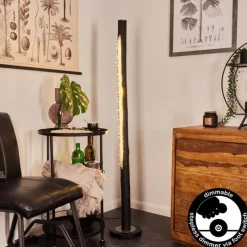 hofstein Lampadaire Rodeche LED Nickel mat, Noir, 1 lumière