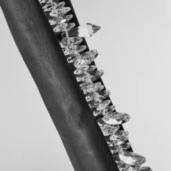 hofstein Lampadaire Rodeche LED Nickel mat, Noir, 1 lumière