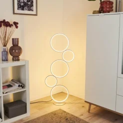 hofstein Lampadaire Rodekro LED Argenté, 1 lumière