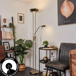 hofstein Lampadaire Rom LED Laiton, 2 lumières