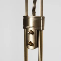 Luminaires Rustiques-hofstein Lampadaire Rom LED Vieux laiton, 2 lumières