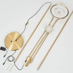 hofstein Lampadaire Rom LED Vieux laiton, 2 lumières