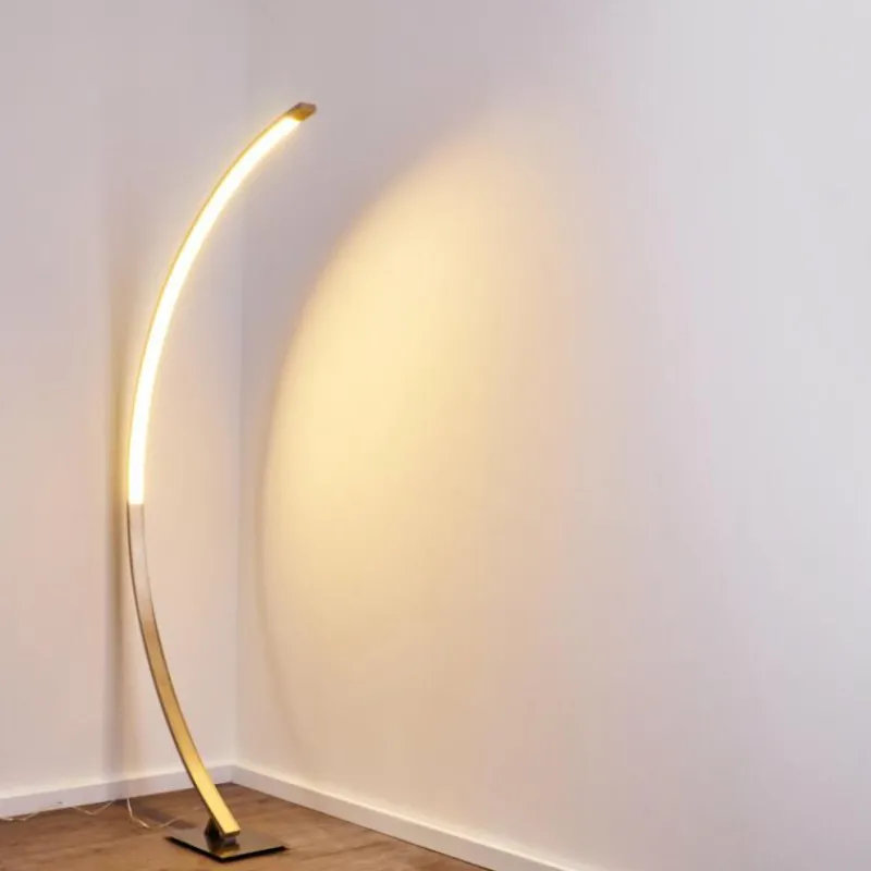 hofstein Lampadaire Ruswil LED Nickel mat, 1 lumière* Lampadaires Et Lampes Sur Pied