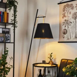 hofstein Lampadaire Saillon Noir, 1 lumière