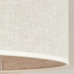 Lampes En Tissu-hofstein Lampadaire Saladillo Bois foncé, Blanc, 1 lumière