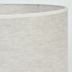 Lampes En Tissu-hofstein Lampadaire Saladillo Bois clair, Blanc, 1 lumière