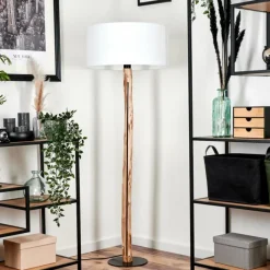 Lampes En Tissu-hofstein Lampadaire Saladillo Écru, Noir, 1 lumière