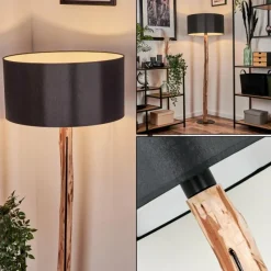 Lampes En Tissu-hofstein Lampadaire Saladillo Écru, Noir, 1 lumière