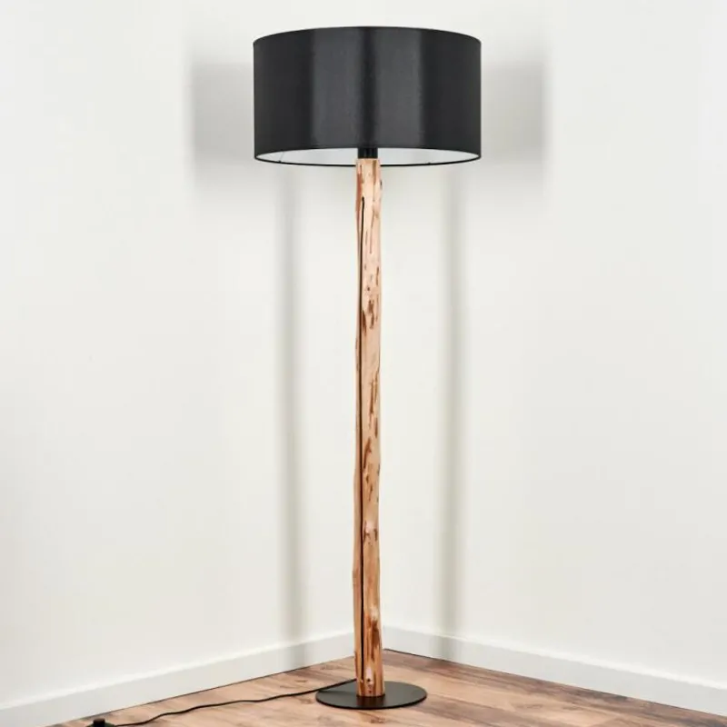 Lampes En Tissu-hofstein Lampadaire Saladillo Écru, Noir, 1 lumière