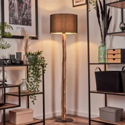 Lampes En Tissu-hofstein Lampadaire Saladillo Écru, Noir, 1 lumière