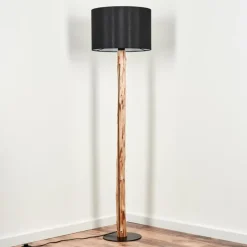 Lampes En Tissu-hofstein Lampadaire Saladillo Écru, Noir, 1 lumière