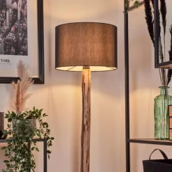 Lampes En Tissu-hofstein Lampadaire Saladillo Écru, Noir, 1 lumière