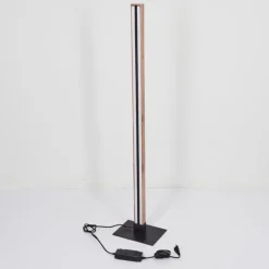 hofstein Lampadaire Salmi LED Couleur bois, Noir, 1 lumière