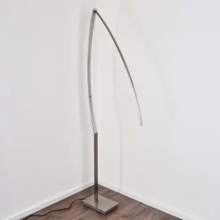 hofstein Lampadaire Santa Marta LED Nickel mat, 1 lumière* Lampadaires Et Lampes Sur Pied