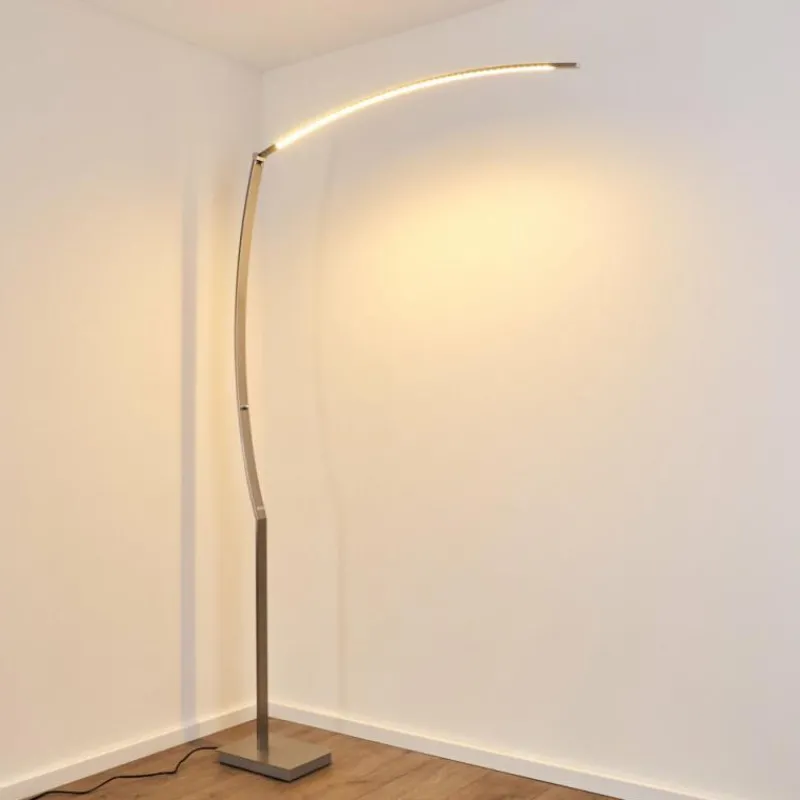 hofstein Lampadaire Santa Marta LED Nickel mat, 1 lumière* Lampadaires Et Lampes Sur Pied