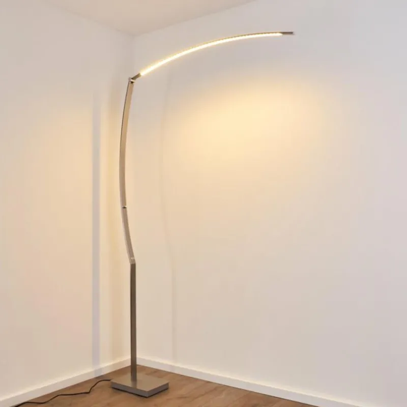 hofstein Lampadaire Santa Marta LED Nickel mat, 1 lumière* Lampadaires Et Lampes Sur Pied