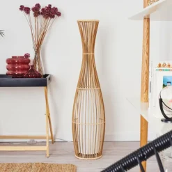 Lampes En Tissu-hofstein Lampadaire Saranda Brun, 1 lumière