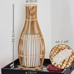 Lampes En Tissu-hofstein Lampadaire Saranda Brun, 1 lumière