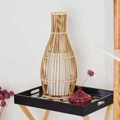 Lampes En Tissu-hofstein Lampadaire Saranda Brun, 1 lumière