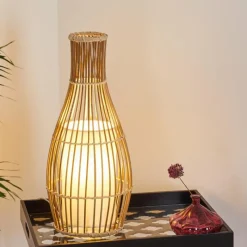 Lampes En Tissu-hofstein Lampadaire Saranda Brun, 1 lumière