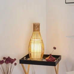 Lampes En Tissu-hofstein Lampadaire Saranda Brun, 1 lumière