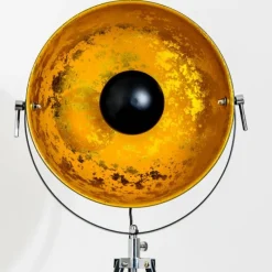 Lampes Dorées-hofstein Lampadaire Saturn Chrome, Noir, 1 lumière