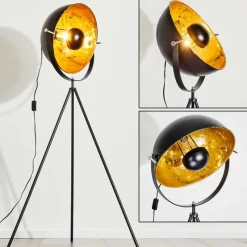 Lampes Dorées-hofstein Lampadaire Saturn Noir, 1 lumière