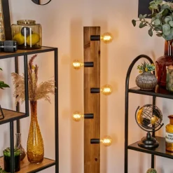 hofstein Lampadaire Schanis Écru, Noir, 5 lumières