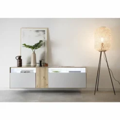 Style Boho-Chic-SCHÖNER WOHNEN-Kollektion Lampadaire CALLA Noir, 1 lumière