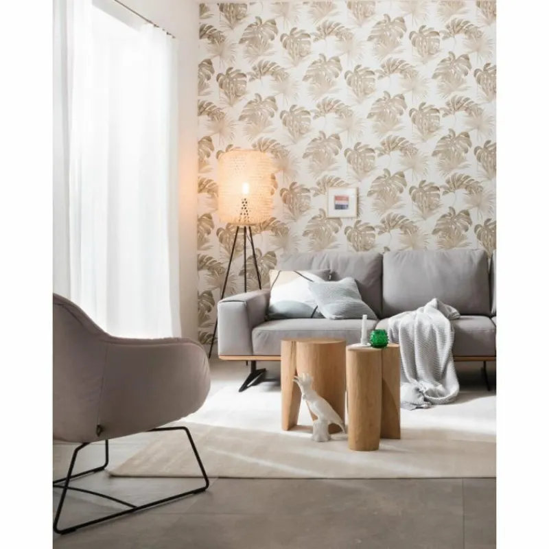 Style Boho-Chic-SCHÖNER WOHNEN-Kollektion Lampadaire CALLA Noir, 1 lumière