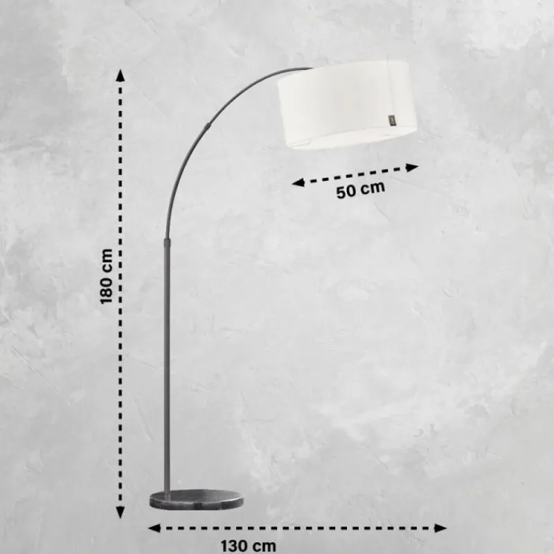 Lampes En Tissu-SCHÖNER WOHNEN-Kollektion Lampadaire Bowe Noir, 3 lumières