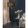 Lampes En Tissu-SCHÖNER WOHNEN-Kollektion Lampadaire Crease Noir, 3 lumières
