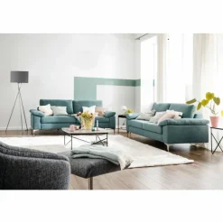 Lampes En Tissu-SCHÖNER WOHNEN-Kollektion Lampadaire SCHÖNER-WOHNEN-Kollektion Pina Nickel mat, 3 lumières