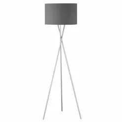 Lampes En Tissu-SCHÖNER WOHNEN-Kollektion Lampadaire SCHÖNER-WOHNEN-Kollektion Pina Nickel mat, 3 lumières