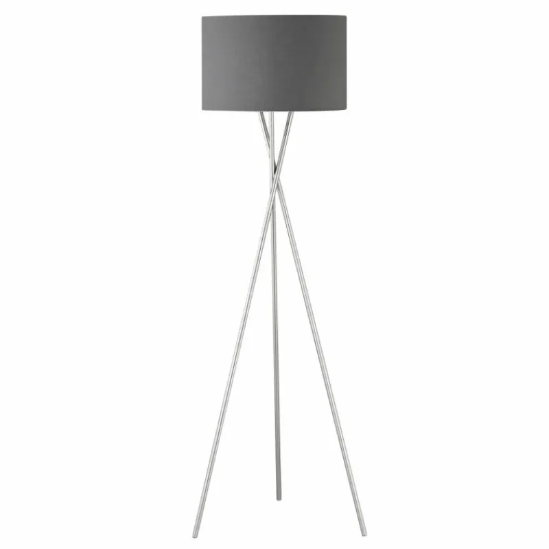Lampes En Tissu-SCHÖNER WOHNEN-Kollektion Lampadaire SCHÖNER-WOHNEN-Kollektion Pina Nickel mat, 3 lumières