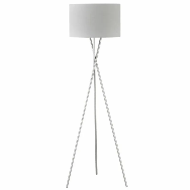 Lampes En Tissu-SCHÖNER WOHNEN-Kollektion Lampadaire SCHÖNER-WOHNEN-Kollektion Pina Nickel mat, 3 lumières