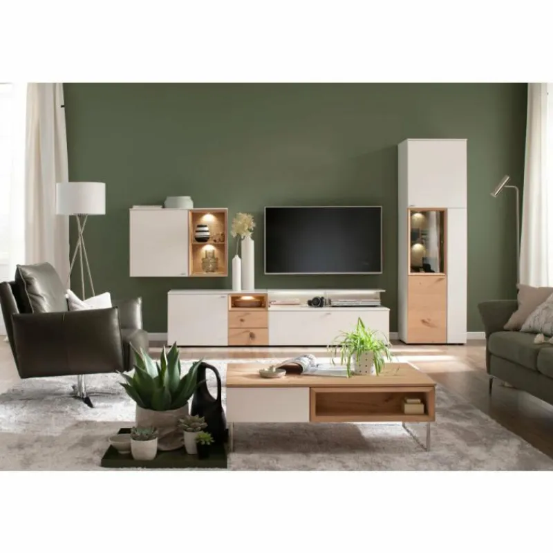 Lampes En Tissu-SCHÖNER WOHNEN-Kollektion Lampadaire SCHÖNER-WOHNEN-Kollektion Pina Nickel mat, 3 lumières