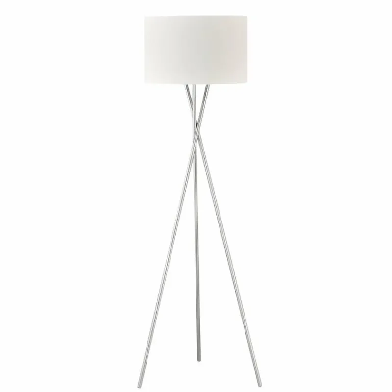 Lampes En Tissu-SCHÖNER WOHNEN-Kollektion Lampadaire SCHÖNER-WOHNEN-Kollektion Pina Nickel mat, 3 lumières