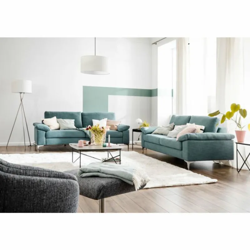 Lampes En Tissu-SCHÖNER WOHNEN-Kollektion Lampadaire SCHÖNER-WOHNEN-Kollektion Pina Nickel mat, 3 lumières